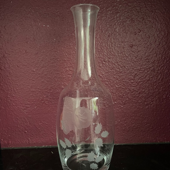 Toscany Floral Etched Wine Set - Made in Romania - Picture 5 of 7